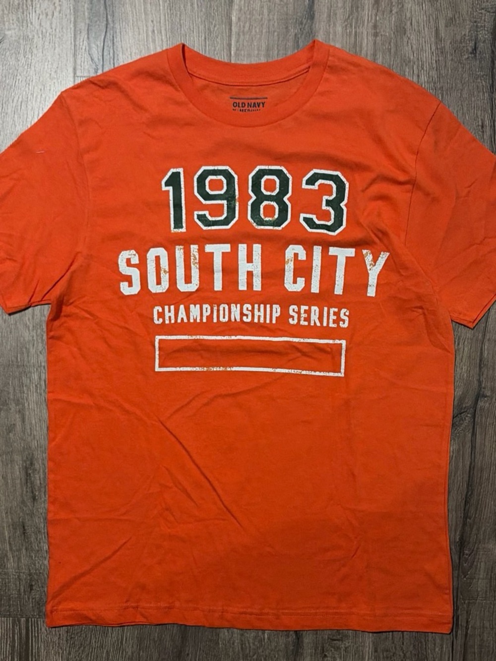 Old Navy Orange 1983 South City Championship Graphic Tee Medium